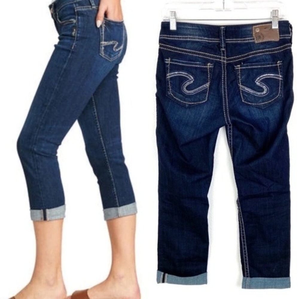 Women's Silver Jeans Capri Cropped Everyday Favorites